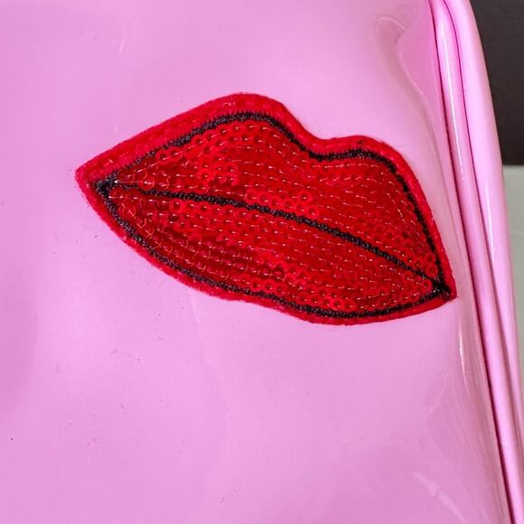 Pink Travel Organizer Case Embellished with Handles Women's Bag - Picture 12 of 15